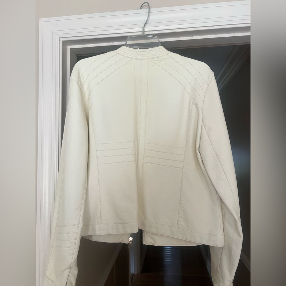 Off white leather jacket - Picture 2 of 4